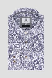 Productfoto 1 van Wit hemd met blauwe paisley print - Regular fit door Upper East voor Heren