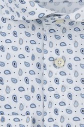 Productfoto 2 van Wit hemd met blauwe paisley print - Slim fit  door Michaelis voor Heren