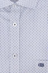 Wit hemd met bolletjes, korte mouwen - regular fit van Dansaert Blue voor Heren