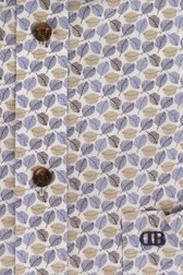 Wit hemd met fijne bladerprint - Comfort fit van Dansaert Blue voor Heren