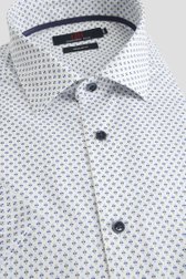Productfoto 1 van Wit hemd met fijne blauwe print - Regular fit  door Dansaert Blue voor Heren