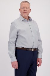 Voorkant van Wit hemd met fijne print - Comfort fit door Dansaert Black voor Heren