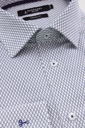 Detail van Wit hemd met fijne print - Comfort fit door Dansaert Black voor Heren