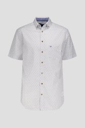 Wit hemd met fijne print - Comfort fit van Dansaert Blue voor Heren