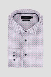 Wit hemd met fijne print - Regular fit van Dansaert Black voor Heren
