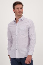 Wit hemd met fijne print - Regular fit van Dansaert Black voor Heren