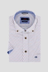 Wit hemd met fijne print - Regular fit van Dansaert Blue voor Heren
