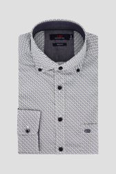 Wit hemd met fijne print - Regular fit van Dansaert Blue voor Heren
