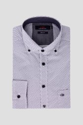 Wit hemd met fijne print - Regular fit van Dansaert Blue voor Heren