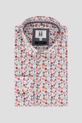 Wit hemd met fijne print - Regular fit  van Upper East voor Heren