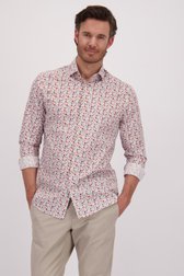 Wit hemd met fijne print - Regular fit  van Upper East voor Heren