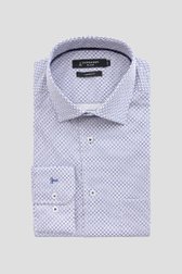 Wit hemd met fijne print – Comfort fit van Dansaert Black voor Heren