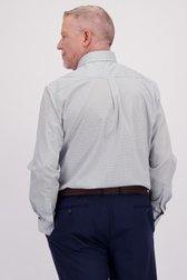 Wit hemd met fijne print – Comfort fit van Dansaert Black voor Heren