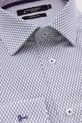 Wit hemd met fijne print – Comfort fit van Dansaert Black voor Heren