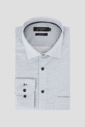 Wit hemd met fijne print – regular fit van Dansaert Black voor Heren
