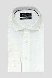 Wit hemd met fijne structuur - slim fit van Michaelis voor Heren