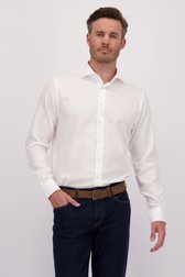 Wit hemd met fijne structuur - slim fit van Michaelis voor Heren