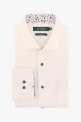 Wit hemd met kleurrijke voering - regular fit  van Dansaert Black voor Heren