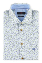Wit hemd met print - regular fit van Dansaert Blue voor Heren