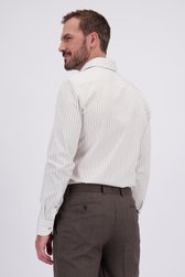 Achterkant van  Wit hemd met streepjes - Slim fit door Dansaert Black voor Heren