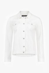 Wit jeansjasje in stretchkatoen van Claude Arielle voor Dames