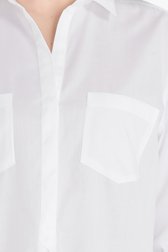 Wit katoenen blouse met borstzakjes van Opus voor Dames