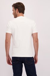 Achterkant van Wit katoenen T-shirt met ronde hals  door Upper East voor Heren