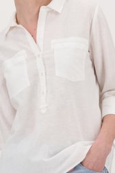 Wit linnen hemd  van Opus voor Dames