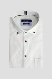 Voorkant van Wit linnen hemd - Regular fit door Dansaert Blue voor Heren