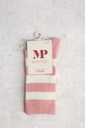 Productfoto 1 van Wit-roze gestreepte sokken door MP Denmark voor Dames
