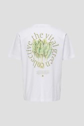 Productfoto 2 van Wit T-shirt met backprint en ronde hals door Only & Sons voor Heren