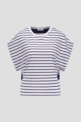 Productfoto 1 van Wit T-shirt met Bretonse streep door Louise voor Dames