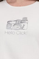 Wit T-shirt met opdruk van More & More voor Dames
