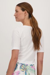 Wit T-shirt met opdruk van More & More voor Dames