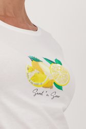 Wit T-shirt met opdruk van More & More voor Dames
