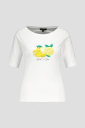 Wit T-shirt met opdruk van More & More voor Dames