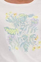 Wit T-shirt met print van More & More voor Dames