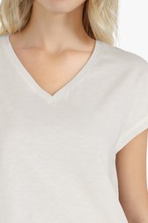 Wit T-shirt met V-hals van Libelle voor Dames