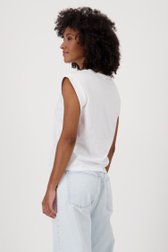 Wit T-shirt met V-hals van Louise voor Dames