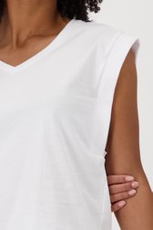 Wit T-shirt met V-hals van Louise voor Dames