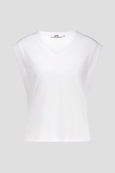 Wit T-shirt met V-hals van Louise voor Dames