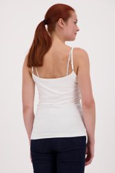 Achterkant van Wit topje met spaghettibandjes door Liberty Island voor Dames