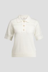 Productfoto 1 van Wit truitje met opengewerkt breipatroon door Liberty Loving nature voor Dames