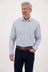 Wit verticaal gestreept hemd - regular fit  van Dansaert Blue voor Heren