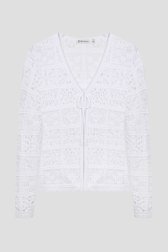 Witte ajour gebreide cardigan van Bicalla voor Dames