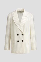 Productfoto 1 van Witte blazer met zwarte krijtstreep door Louise voor Dames