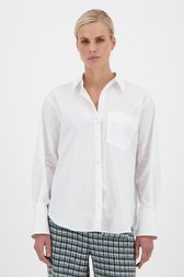 Witte blouse met borstzak van Louise voor Dames