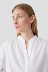 Detail van Witte blouse met broderie anglaise door Opus voor Dames