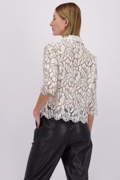 Achterkant van Witte blouse met broderie door D'Auvry voor Dames