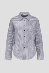 Productfoto 1 van Witte blouse met donkerblauw gestreept motief door Liberty Island voor Dames